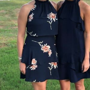 BB Dakota Blue Floral Halter Dress Weddings, Formal Events